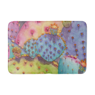 Colorful Desert Cactus Bath Mat 2 Sizes