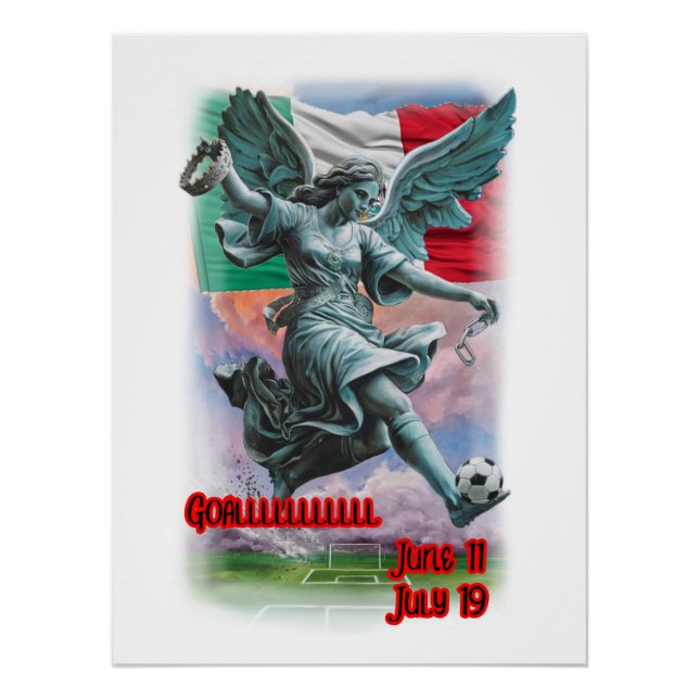 Colorful Design of Angel of Independence on a  Poster (Front)