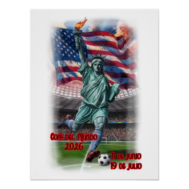 Colorful Design of Statue of Liberty on a  Poster (Front)