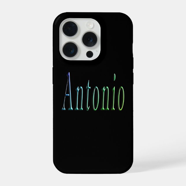 Colorful Designed Antonio Name, iPhone Case (Back)