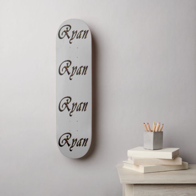 Colorful Designed Ryan Name, Skateboard (Wall Art)