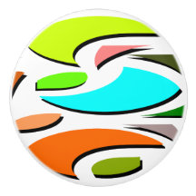 Colorful designer ceramic handle