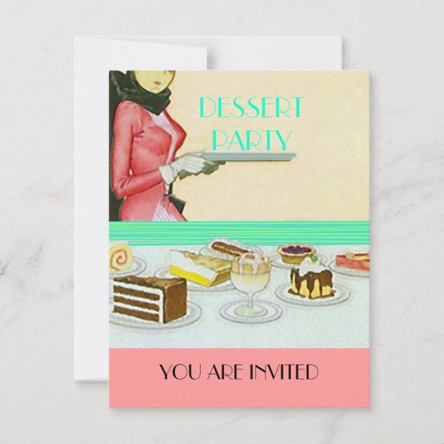 COLORFUL DESSERT "INDULGENCE" PARTY INVITATION (Front)