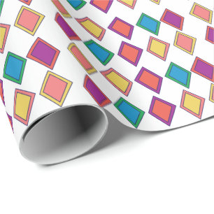 Colorful Diamond Geometric Pattern Wrapping Paper