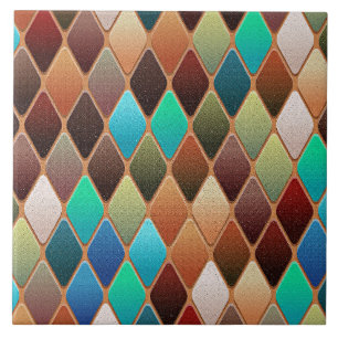 Colorful Diamond Pattern Tile