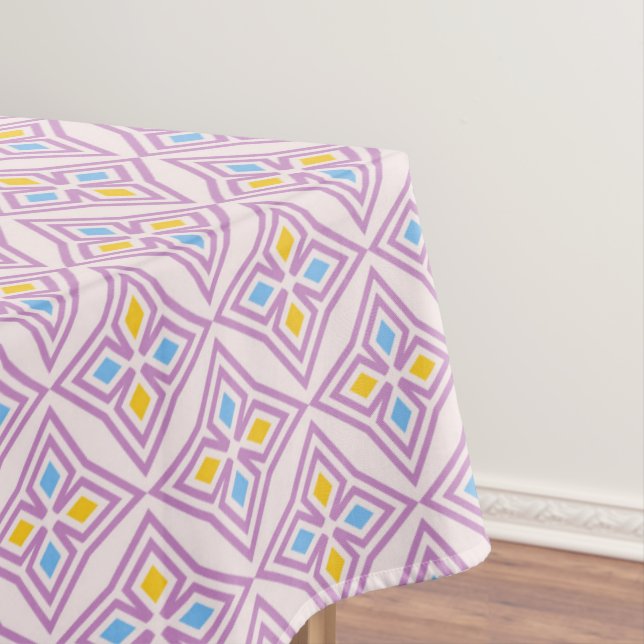 Colorful Diamonds Pattern Tablecloth (In Situ)