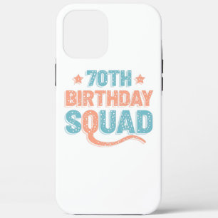 Colorful Distressed 70th birthday squad iPhone 12 Pro Max Case