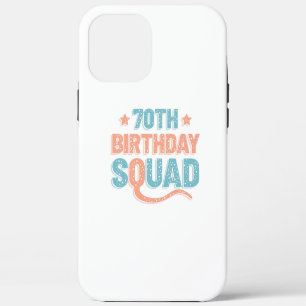 Colorful Distressed 70th birthday squad iPhone 12 Pro Max Case