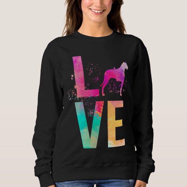 Colorful Dog Mom  Rhodesian Ridgeback Sweatshirt (Front)