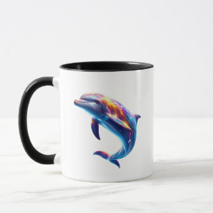 Colorful Dolphin Cute Arts Mug