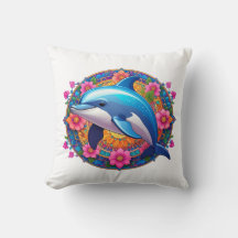 Colorful Dolphin Mandala Art