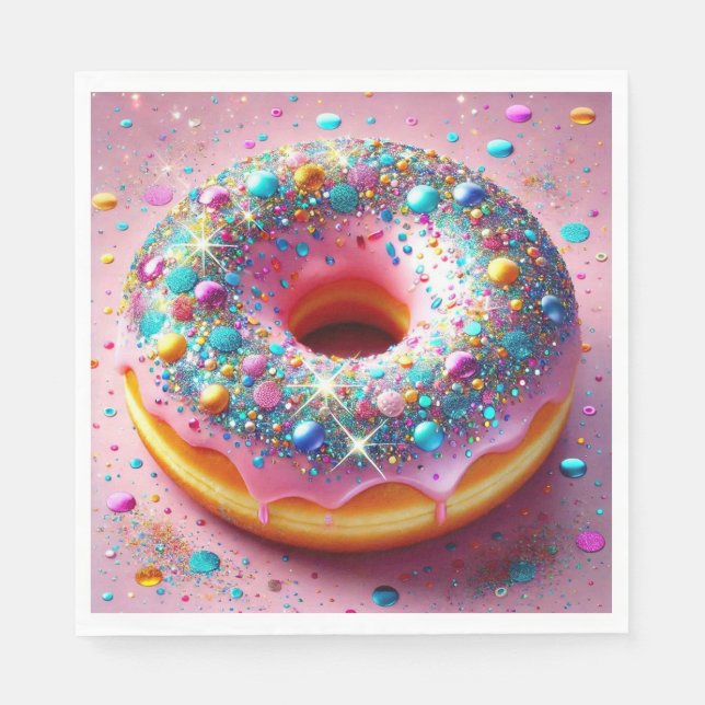 Colorful donut napkins! napkin (Front)