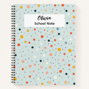 Colorful Dot Back to School Supplies  Notebook