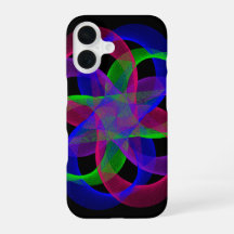 Colorful Double Loop Mesh Geometric iPhone 16 Case