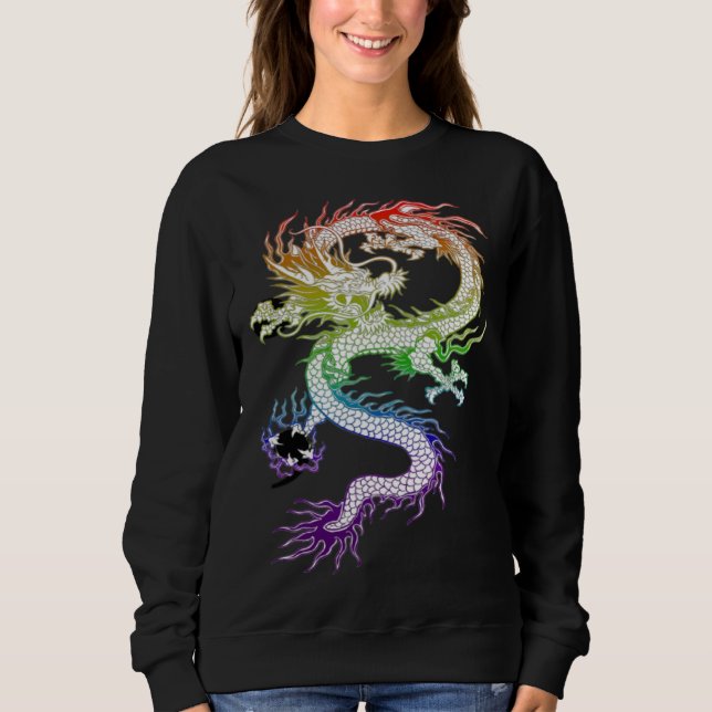 Colorful Dragon With Semi Colon  1 Sweatshirt (Front)