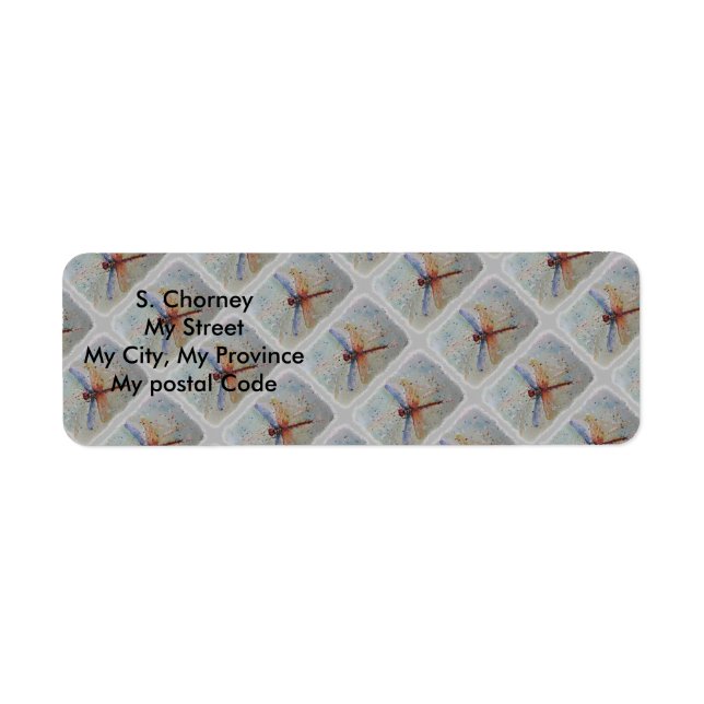 COLORFUL DRAGONFLY Return Address (Front)