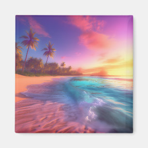 Colorful Dreamy Beach Magnet
