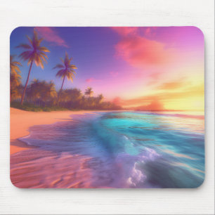 Colorful Dreamy Beach Mouse Pad