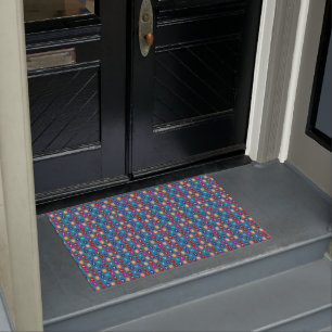 Colorful Dreidels: the Jewish Holiday of Hanukkah Doormat