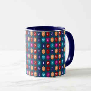 Colorful Dreidels: the Jewish Holiday of Hanukkah Mug