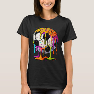 Colorful Dripping Soccer Art Sport Illustration Me T-Shirt