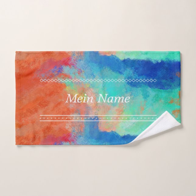 Colorful dynamic artist art design hand towel (Hand Towel)