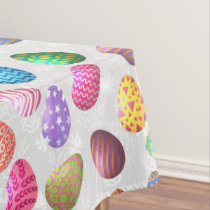 Colorful Easter Eggs Tablecloth