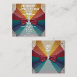 "Colorful Elegant Rainbow Wedding Invitation