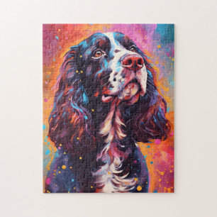 Colorful English Springer Spaniel Jigsaw Puzzle