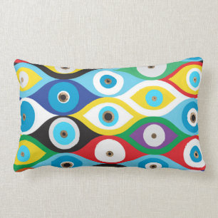 Colorful Evil Eye protection pattern Lumbar Cushion