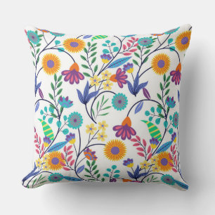 Colorful Exotic Floral Background Pattern-23145 Cushion