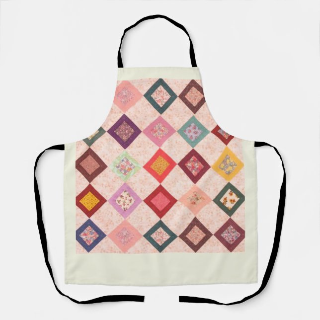 Colorful Fabrics Pattern Apron (Front)