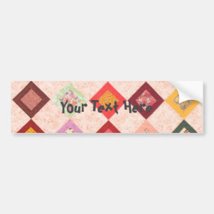 Colorful Fabrics Pattern Bumper Sticker