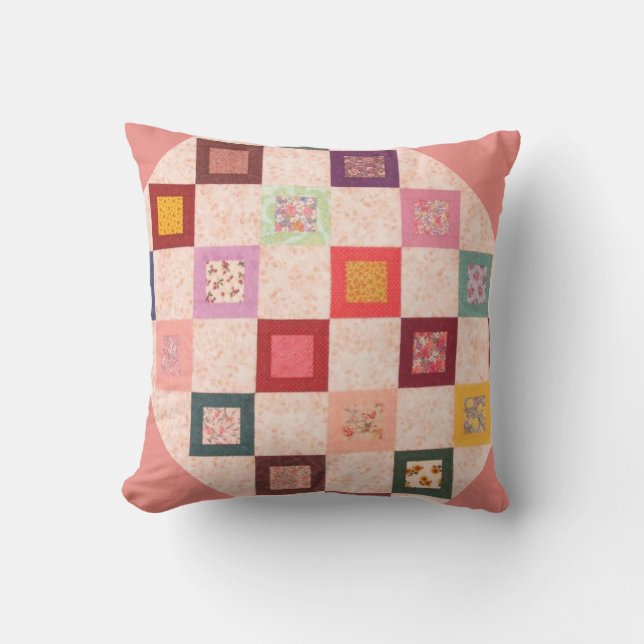Colorful Fabrics Pattern Cushion (Front)
