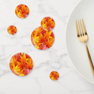 Colorful Fall Autumn Thanksgiving Table Confetti