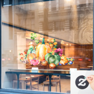 Colorful fall harvest display arraignment