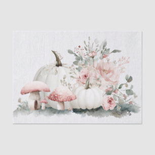 Colorful Fall Pumpkins and Flowers Fall Decoupage Tissue Paper