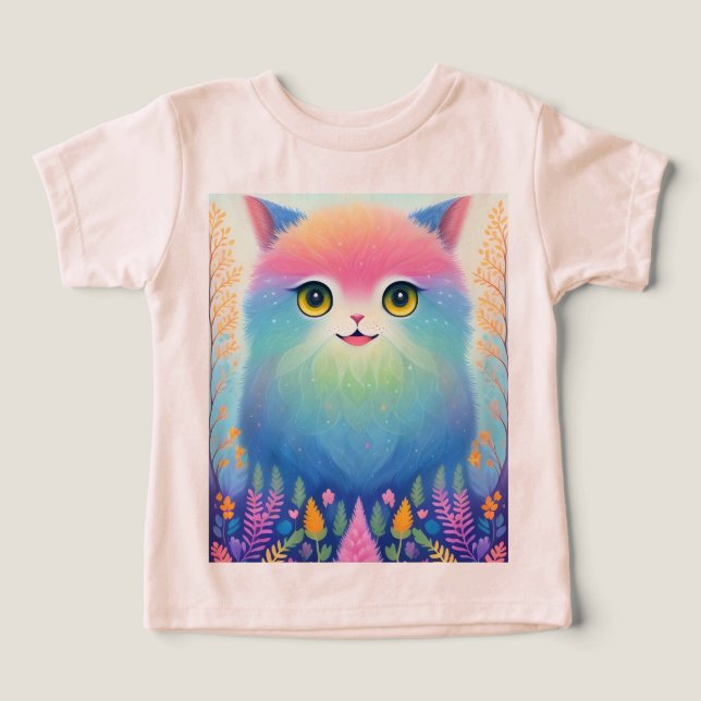Colorful Fantasy Animal Print T-Shirt (Design Front)