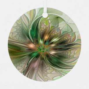 Colorful Fantasy Modern Abstract Fractal Flower Metal Tree Decoration