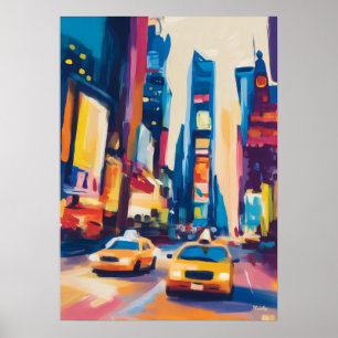 Colorful Fauvist New York Skyline Wall Art