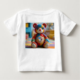 Colorful Felted Teddy Bear Baby T-Shirt