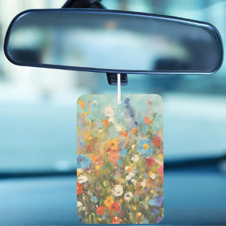 Colorful Field of Wildflowers Car Air Freshener