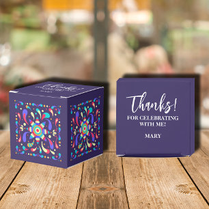 Colorful Fiesta Blue Favour Box