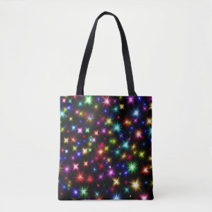 Colorful Fireworks Pattern Tote Bag