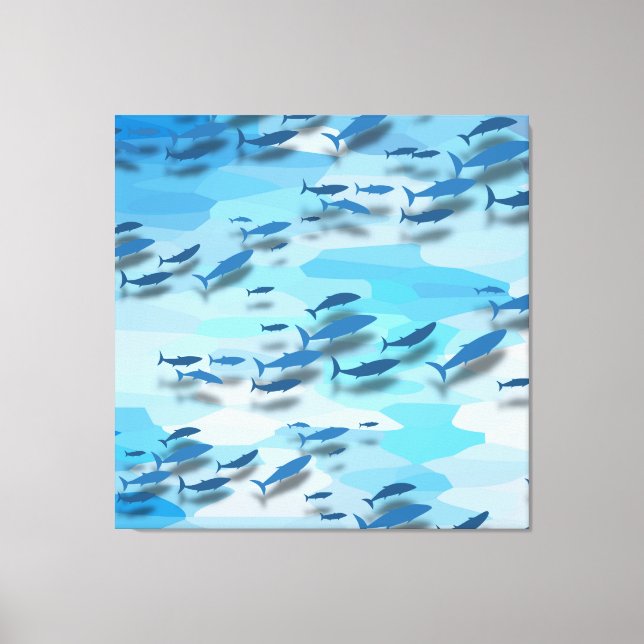 Colorful fish canvas print (Front)