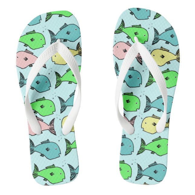 Colorful Fish Flip-Flops Jandals (Footbed)