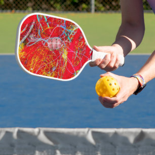 Colorful fishing nets pickleball paddle