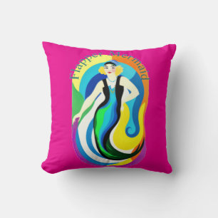 Colorful Flapper Mermaid Thunder_Cove Cushion