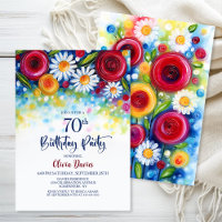 Colorful Floral 70th Birthday Party