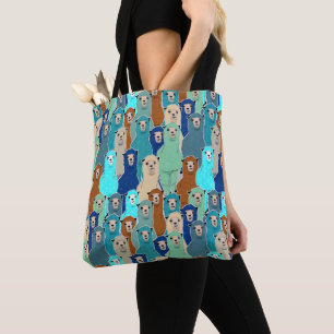 Colorful Floral Alpaca Tote Bag